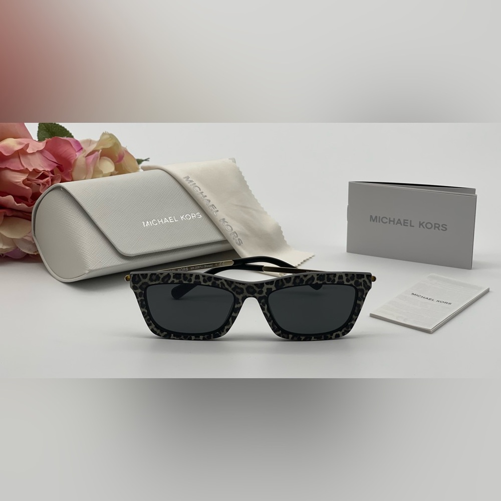 Michael Kors Leopard Print Sunglasses - Picture 2 of 16